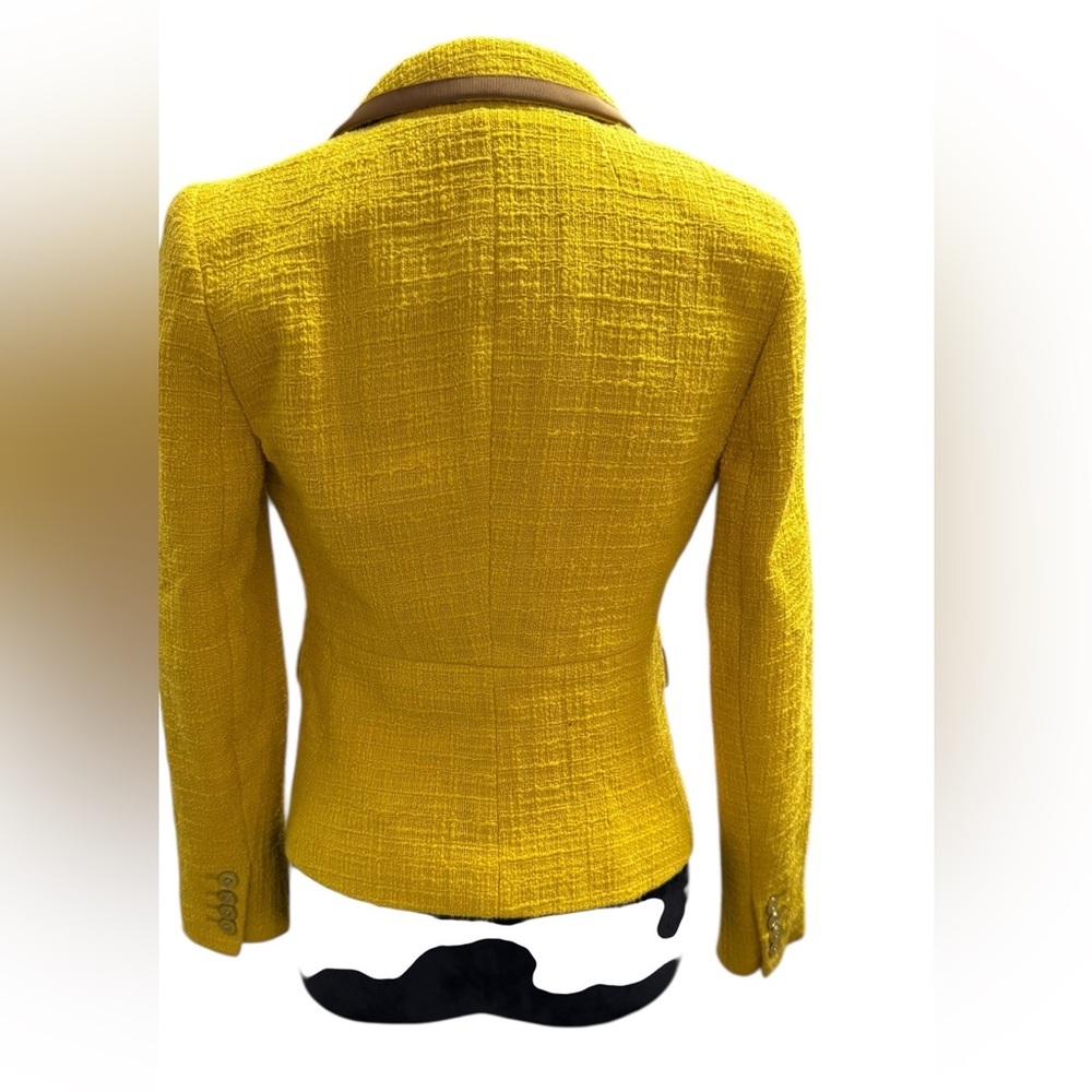 NWT J. CREW blazer and skirt Mustard Gold Textured Size 00​ - Picture 3 of 16